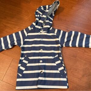 Primary Navy Blue and White Raincoat